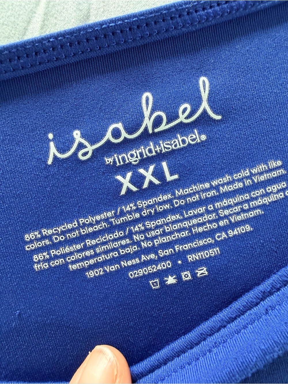 Ingrid & Isabel Royal Blue Scoop Neck Short Sleeve Dress w/ Built In Shorts - Picture 7 of 14